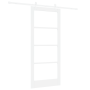 Puerta Corredera  con Hardware Blanco 86x198.5 cm Madera Maciza de Pino | Foro24.es | Tu tienda online para hogar, jardín y más Foro24.es
