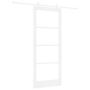 Set de Puerta Deslizante  con Hardware Blanco 86x211 cm Madera Maciza de Pino | Foro24.es | Tu tienda online para hogar, jardín y más Foro24.es