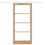 Puerta Corredera  con Hardware 93x202 cm Madera Maciza de Pino | Foro24.es | Tu tienda online para hogar, jardín y más Foro24.es