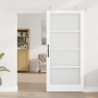 Puerta corredera  con conjunto de hardware Blanco 93x202 cm Madera Maciza de Pino | Foro24.es | Tu tienda online para hogar, jardín y más Foro24.es