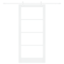 Puerta corredera  con conjunto de hardware Blanco 93x202 cm Madera Maciza de Pino | Foro24.es | Tu tienda online para hogar, jardín y más Foro24.es