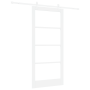 Puerta corredera  con conjunto de hardware Blanco 93x202 cm Madera Maciza de Pino | Foro24.es | Tu tienda online para hogar, jardín y más Foro24.es