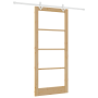 Juego de Puerta Corredera con Hardware  93x211 cm Madera Maciza de Pino | Foro24.es | Tu tienda online para hogar, jardín y más Foro24.es