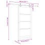 Puerta corredera  con conjunto de hardware Blanco 93x202 cm Madera Maciza de Pino | Foro24.es | Tu tienda online para hogar, jardín y más Foro24.es