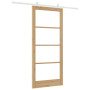 Juego de Puerta Corredera con Hardware  93x211 cm Madera Maciza de Pino | Foro24.es | Tu tienda online para hogar, jardín y más Foro24.es
