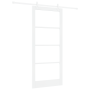 Puerta Corredera  con Hardware Blanco 93x211 cm Madera Sólida de Pino | Foro24.es | Tu tienda online para hogar, jardín y más Foro24.es