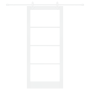 Puerta Corredera  con Hardware Blanco 93x211 cm Madera Sólida de Pino | Foro24.es | Tu tienda online para hogar, jardín y más Foro24.es