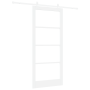 Puerta Corredera  con Hardware Blanco 93x211 cm Madera Sólida de Pino | Foro24.es | Tu tienda online para hogar, jardín y más Foro24.es