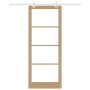Juego de Puerta Corredera  con Hardware 93x232 cm Madera Maciza de Pino | Foro24.es | Tu tienda online para hogar, jardín y más Foro24.es