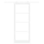 Juego de puerta deslizante  con set de hardware blanco 93x232 cm de madera maciza de pino | Foro24.es | Tu tienda online para hogar, jardín y más Foro24.es