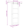 Puerta Deslizante  con Juego de Herrajes 73.5x198.5 cm de Madera de Pino Macizo | Foro24.es | Tu tienda online para hogar, jardín y más Foro24.es