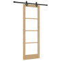 Juego de Puerta Corredera  con Hardware 73.5x211 cm Madera Maciza de Pino | Foro24.es | Tu tienda online para hogar, jardín y más Foro24.es