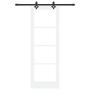 Puerta Deslizante  con Juego de Hardware Blanco 73.5x211 cm de Madera Maciza de Pino | Foro24.es | Tu tienda online para hogar, jardín y más Foro24.es