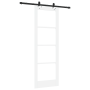 Puerta Deslizante  con Juego de Hardware Blanco 73.5x211 cm de Madera Maciza de Pino | Foro24.es | Tu tienda online para hogar, jardín y más Foro24.es