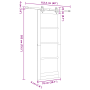 Puerta Deslizante  con Kit de Herrajes Blanca 78x202 cm Madera Maciza de Pino | Foro24.es | Tu tienda online para hogar, jardín y más Foro24.es