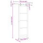 Puerta Deslizante  con Juego de Hardware 78x232 cm Madera Maciza de Pino | Foro24.es | Tu tienda online para hogar, jardín y más Foro24.es