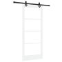 Puerta Deslizante  con Conjunto de Hardware Blanca 86x198.5 cm de Madera Maciza de Pino | Foro24.es | Tu tienda online para hogar, jardín y más Foro24.es