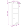 Puerta Deslizante  con Juego de Hardware 83x232 cm Madera Maciza de Pino | Foro24.es | Tu tienda online para hogar, jardín y más Foro24.es