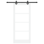 Puerta Deslizante  con Conjunto de Hardware Blanca 86x198.5 cm de Madera Maciza de Pino | Foro24.es | Tu tienda online para hogar, jardín y más Foro24.es