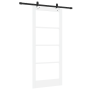 Puerta Deslizante  con Conjunto de Hardware Blanca 86x198.5 cm de Madera Maciza de Pino | Foro24.es | Tu tienda online para hogar, jardín y más Foro24.es