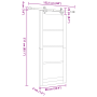 Puerta Deslizante  con Conjunto de Herrajes 86x211 cm Madera Maciza de Pino | Foro24.es | Tu tienda online para hogar, jardín y más Foro24.es