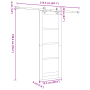 Puerta Deslizante  con Juego de Hardware 73.5x198.5 cm Madera Maciza Pino | Foro24.es | Tu tienda online para hogar, jardín y más Foro24.es