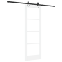 Puerta deslizante  con juego de hardware blanca 73.5x211 cm madera maciza de pino | Foro24.es | Tu tienda online para hogar, jardín y más Foro24.es