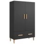 Aparador de madera de ingeniería negro 70x31x115 cm de vidaXL, Aparadores - Ref: Foro24-812529, Precio: 86,24 €, Descuento: %