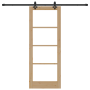 Juego de Puerta Deslizante  con Hardware 78x202 cm Madera Maciza de Pino | Foro24.es | Tu tienda online para hogar, jardín y más Foro24.es
