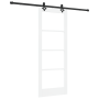 Puerta Deslizante  con Juego de Hardware Blanco 78x202 cm de Madera Maciza de Pino | Foro24.es | Tu tienda online para hogar, jardín y más Foro24.es