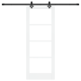 Puerta Deslizante  con Juego de Hardware Blanco 78x202 cm de Madera Maciza de Pino | Foro24.es | Tu tienda online para hogar, jardín y más Foro24.es