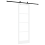 Conjunto de Puerta Deslizante  con Hardware Blanco 78x232 cm Madera de Pino Sólido | Foro24.es | Tu tienda online para hogar, jardín y más Foro24.es