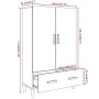 Aparador de madera de ingeniería negro 70x31x115 cm de vidaXL, Aparadores - Ref: Foro24-812529, Precio: 86,24 €, Descuento: %