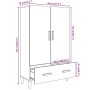 Aparador de madera de ingeniería negro 70x31x115 cm de vidaXL, Aparadores - Ref: Foro24-812529, Precio: 87,60 €, Descuento: %