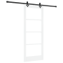 Puerta Deslizante  con Juego de Accesorios Blanca 83x202 cm de Madera Sólida de Pino | Foro24.es | Tu tienda online para hogar, jardín y más Foro24.es