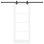 Puerta Deslizante  con Juego de Accesorios Blanca 83x202 cm de Madera Sólida de Pino | Foro24.es | Tu tienda online para hogar, jardín y más Foro24.es