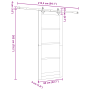 Puerta Deslizante  con Juego de Accesorios Blanca 83x202 cm de Madera Sólida de Pino | Foro24.es | Tu tienda online para hogar, jardín y más Foro24.es