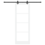 Puerta Deslizante  con Juego de Hardware Blanco 83x232 cm Madera Sólida Pino | Foro24.es | Tu tienda online para hogar, jardín y más Foro24.es