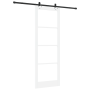 Puerta Deslizante  con Juego de Hardware Blanco 83x232 cm Madera Sólida Pino | Foro24.es | Tu tienda online para hogar, jardín y más Foro24.es
