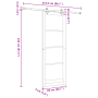 Puerta Deslizante  con Juego de Hardware Blanco 83x232 cm Madera Sólida Pino | Foro24.es | Tu tienda online para hogar, jardín y más Foro24.es