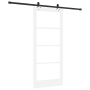 Puerta Deslizante  con Herrajes Blancos 86x198.5 cm de Madera Maciza de Pino | Foro24.es | Tu tienda online para hogar, jardín y más Foro24.es