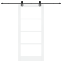 Puerta Deslizante  con Set de Hardware Blanca 93x202 cm Madera Maciza de Pino | Foro24.es | Tu tienda online para hogar, jardín y más Foro24.es