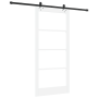 Puerta Deslizante  con Set de Hardware Blanca 93x202 cm Madera Maciza de Pino | Foro24.es | Tu tienda online para hogar, jardín y más Foro24.es
