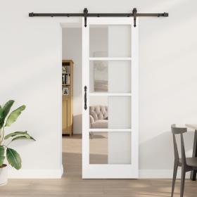 Puerta corrediza blanca 73.5x211 cm de madera