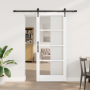 Puerta Deslizante con Juego de Hardware Blanca 78x202 cm Madera Maciza de Pino | Foro24.es | Tu tienda online para hogar, jardín y más Foro24.es