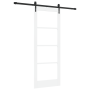 Puerta Deslizante con Juego de Hardware Blanca 78x202 cm Madera Maciza de Pino | Foro24.es | Tu tienda online para hogar, jardín y más Foro24.es