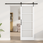 Puerta Deslizante con Juego de Hardware Blanca 78x202 cm Madera Maciza de Pino | Foro24.es | Tu tienda online para hogar, jardín y más Foro24.es