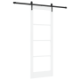 Juego de puerta deslizante  con herrajes blanco 78x211 cm madera sólida de pino | Foro24.es | Tu tienda online para hogar, jardín y más Foro24.es