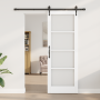 Juego de puerta deslizante  con herrajes blanco 78x211 cm madera sólida de pino | Foro24.es | Tu tienda online para hogar, jardín y más Foro24.es