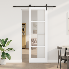 Puerta Deslizante con Juego de Hardware Blanca